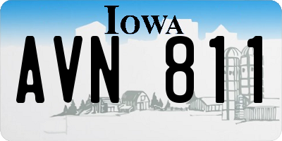 IA license plate AVN811