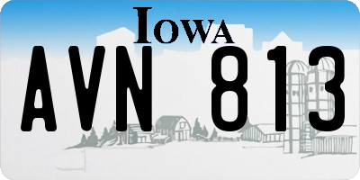 IA license plate AVN813