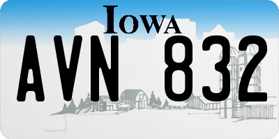 IA license plate AVN832