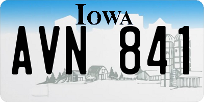 IA license plate AVN841