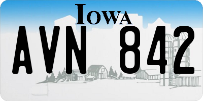 IA license plate AVN842