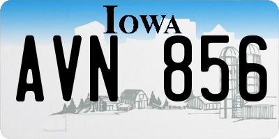 IA license plate AVN856