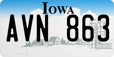 IA license plate AVN863