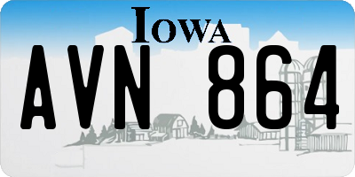IA license plate AVN864