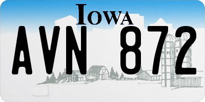 IA license plate AVN872