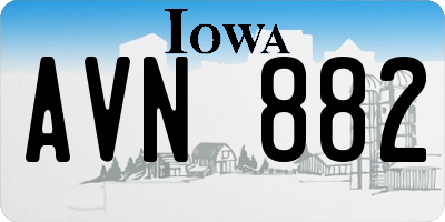 IA license plate AVN882