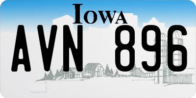 IA license plate AVN896