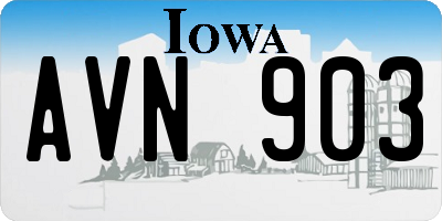 IA license plate AVN903