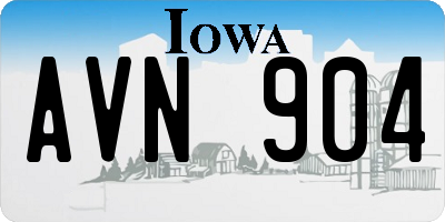 IA license plate AVN904