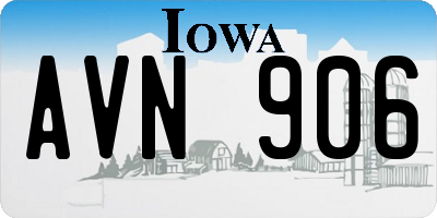 IA license plate AVN906
