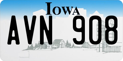 IA license plate AVN908