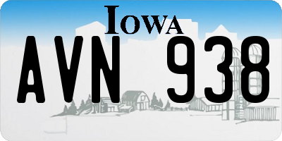 IA license plate AVN938