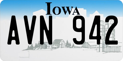 IA license plate AVN942