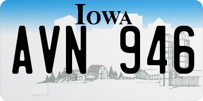 IA license plate AVN946