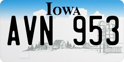 IA license plate AVN953