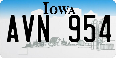 IA license plate AVN954