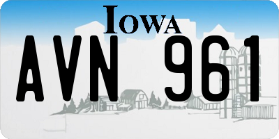 IA license plate AVN961