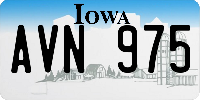 IA license plate AVN975