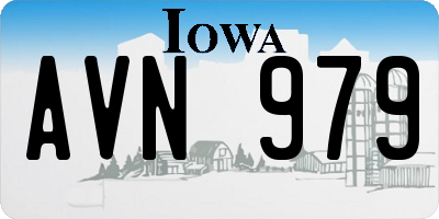 IA license plate AVN979