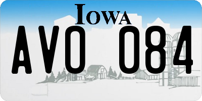 IA license plate AVO084
