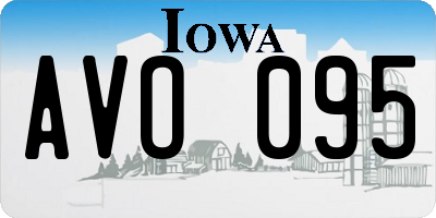IA license plate AVO095
