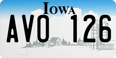 IA license plate AVO126