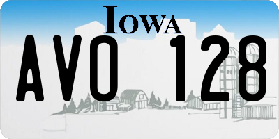 IA license plate AVO128