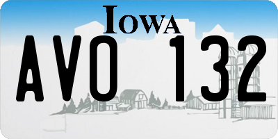 IA license plate AVO132