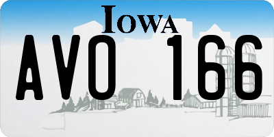 IA license plate AVO166