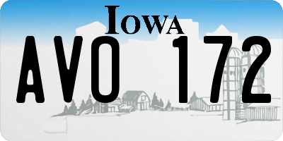 IA license plate AVO172