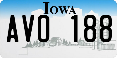 IA license plate AVO188