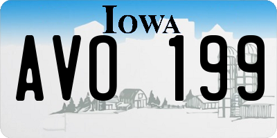 IA license plate AVO199