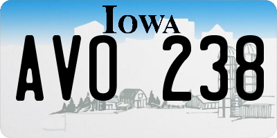 IA license plate AVO238