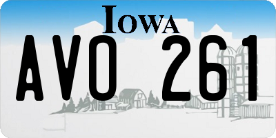 IA license plate AVO261