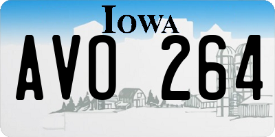 IA license plate AVO264