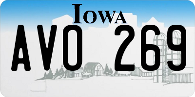 IA license plate AVO269