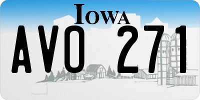 IA license plate AVO271