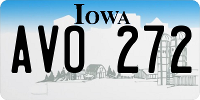 IA license plate AVO272