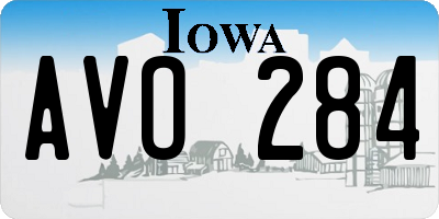 IA license plate AVO284