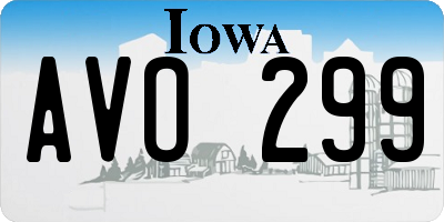 IA license plate AVO299