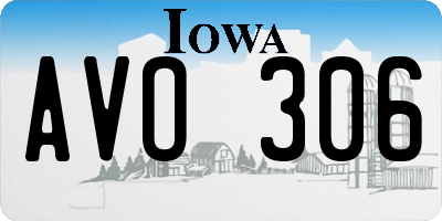 IA license plate AVO306