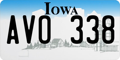 IA license plate AVO338