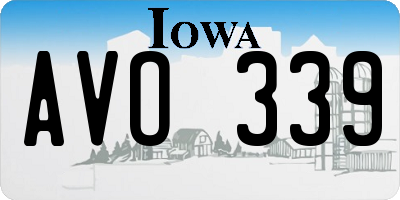 IA license plate AVO339