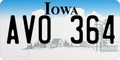 IA license plate AVO364