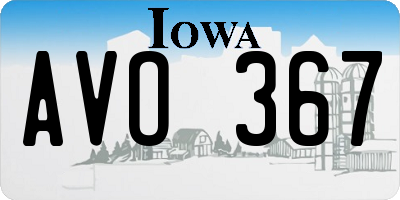 IA license plate AVO367