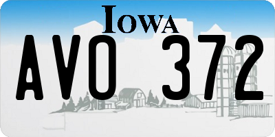 IA license plate AVO372