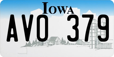 IA license plate AVO379