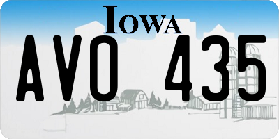 IA license plate AVO435