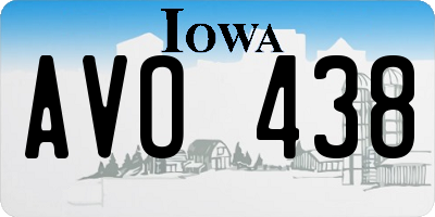 IA license plate AVO438