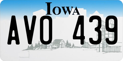 IA license plate AVO439